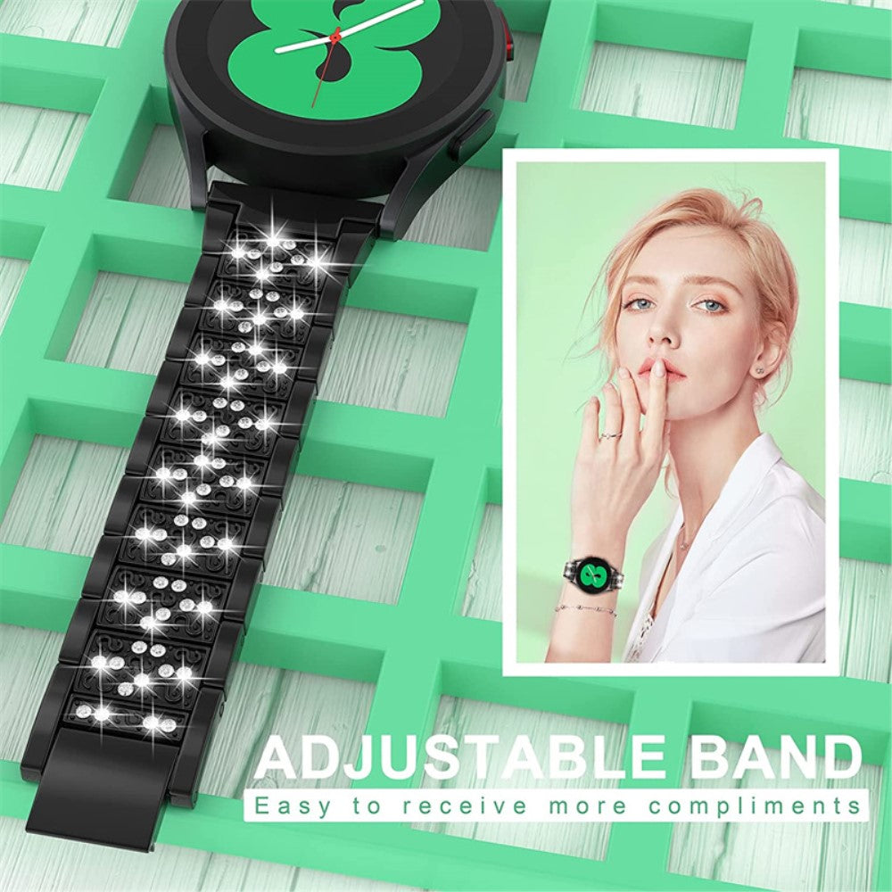 Vildt hårdfør Universal Metal og Rhinsten Rem - Sort#serie_1