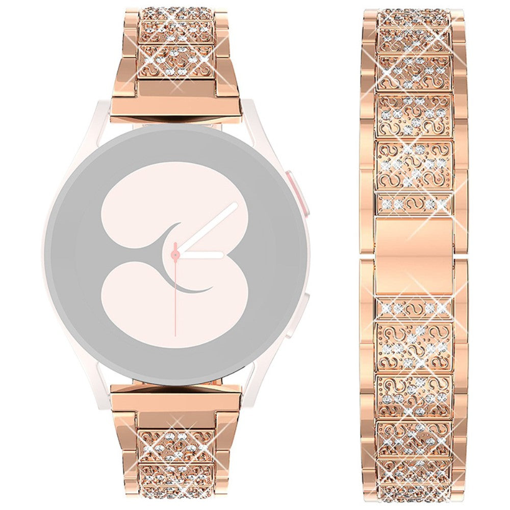 20mm Universal rhinestone décor watch strap - Rose Gold#serie_2