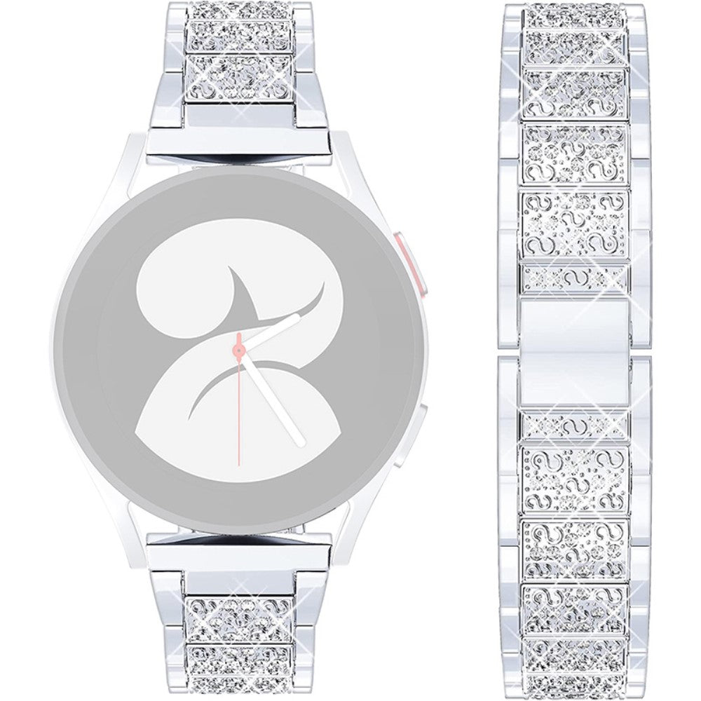 20mm Universal rhinestone décor watch strap - Silver#serie_3