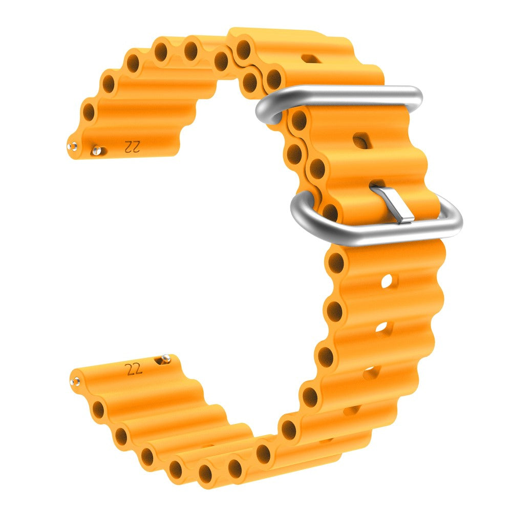 22mm Universal silicone watch strap - Orange#serie_3