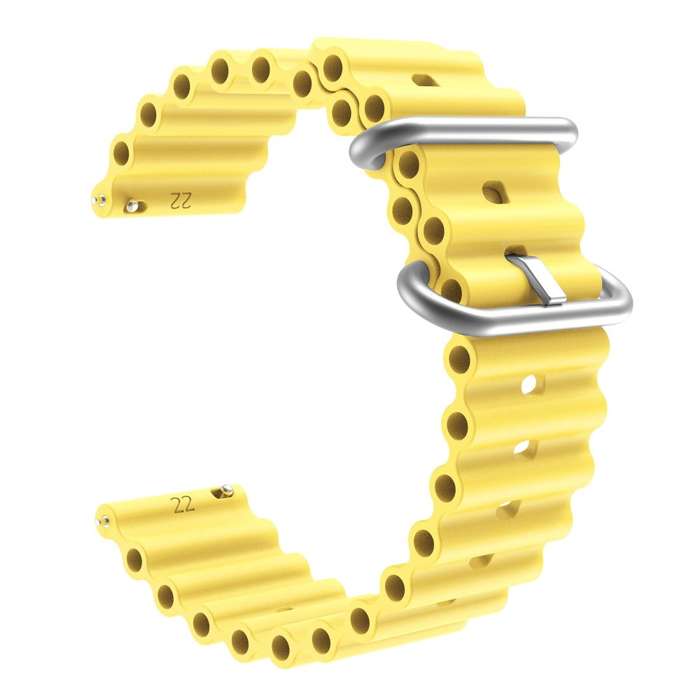 22mm Universal silicone watch strap - Yellow#serie_7