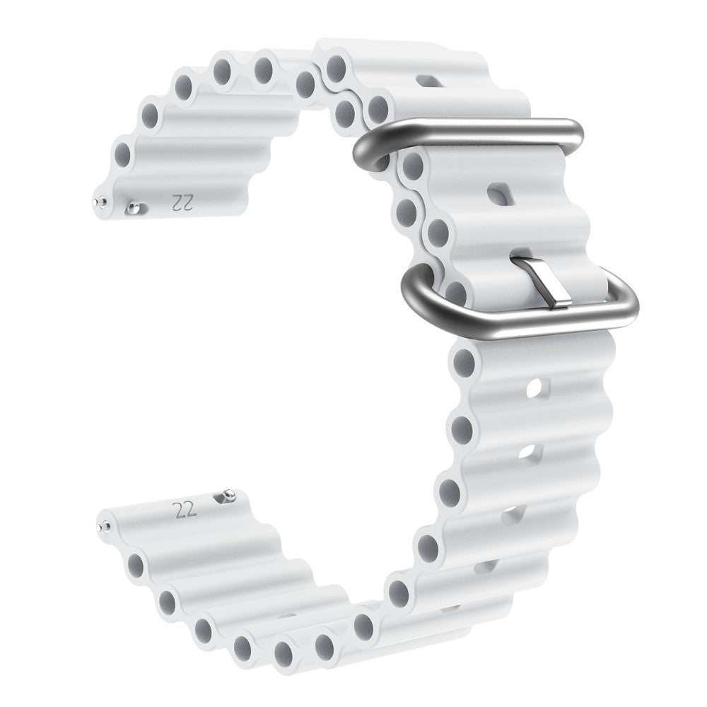 20mm Universal silicone watch strap - White#serie_2