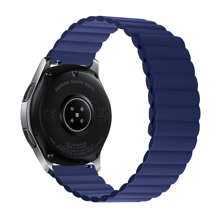 22mm Universal silicone watch strap - Blue Size: L#serie_7