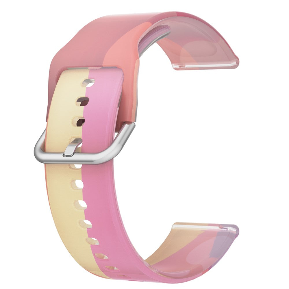 22mm Universal rainbow color silicone watch strap - Moonbeam#serie_10