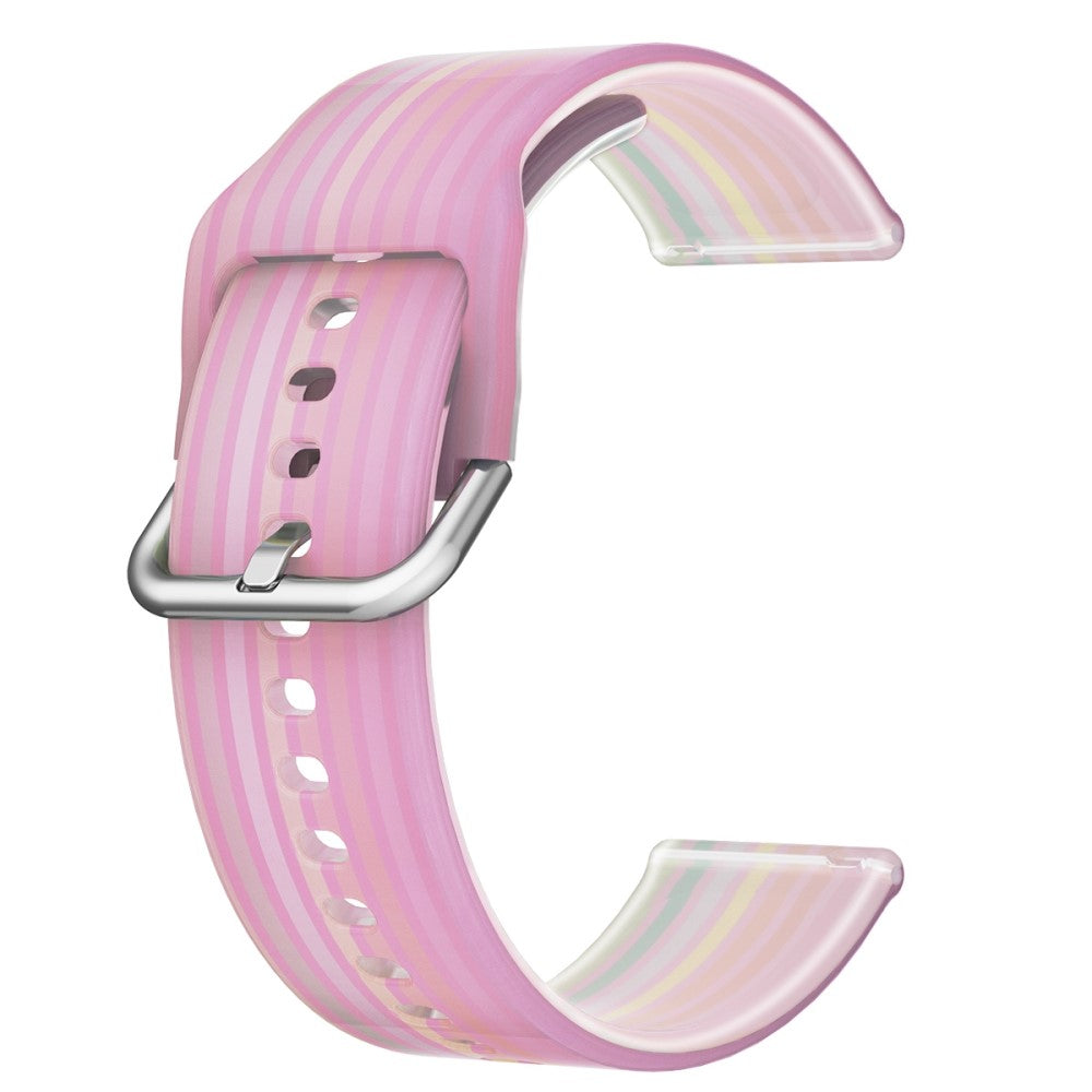 20mm Universal rainbow color silicone watch strap - Pink Rainbow#serie_5