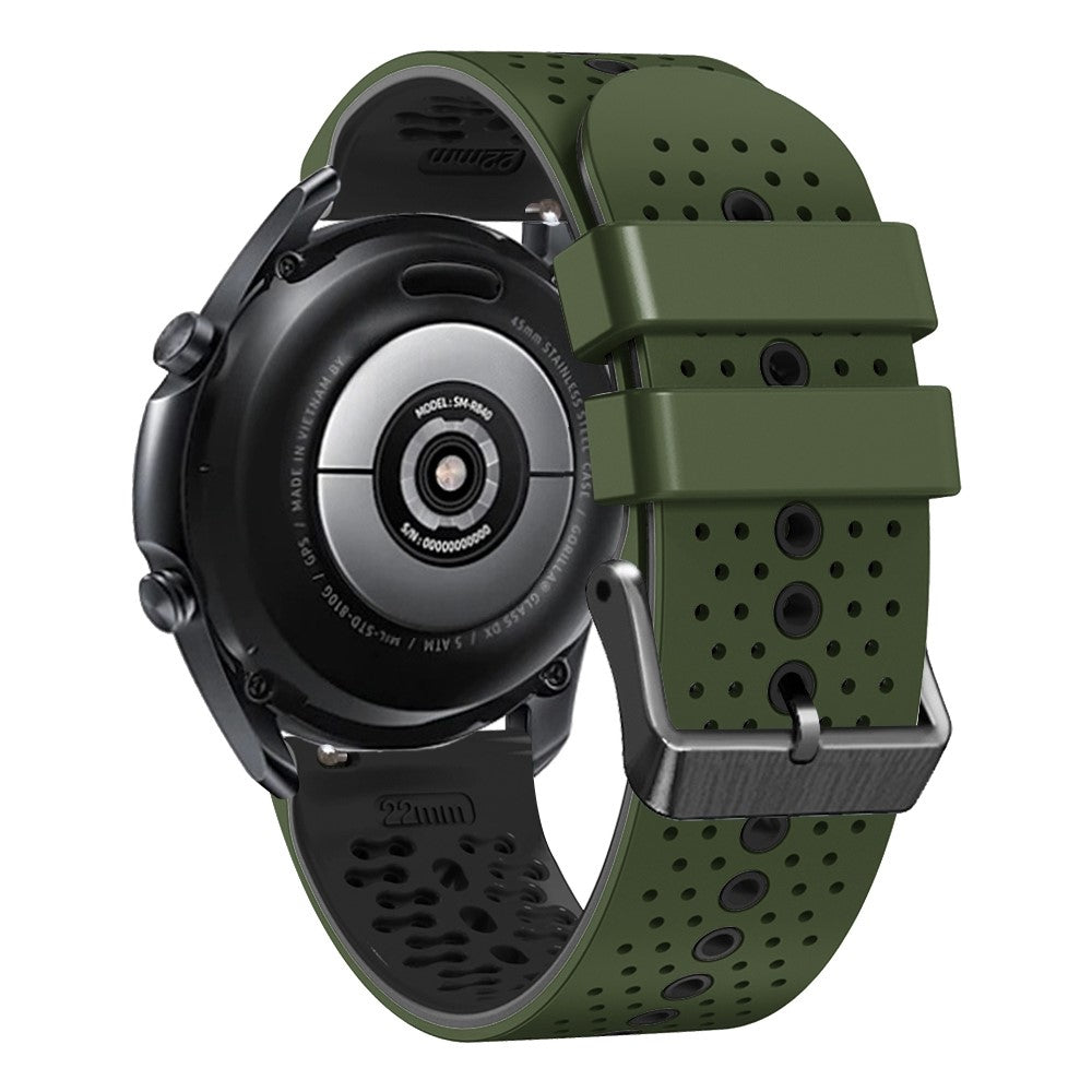 22mm Universal dual color watch strap - Army Green / Black#serie_10