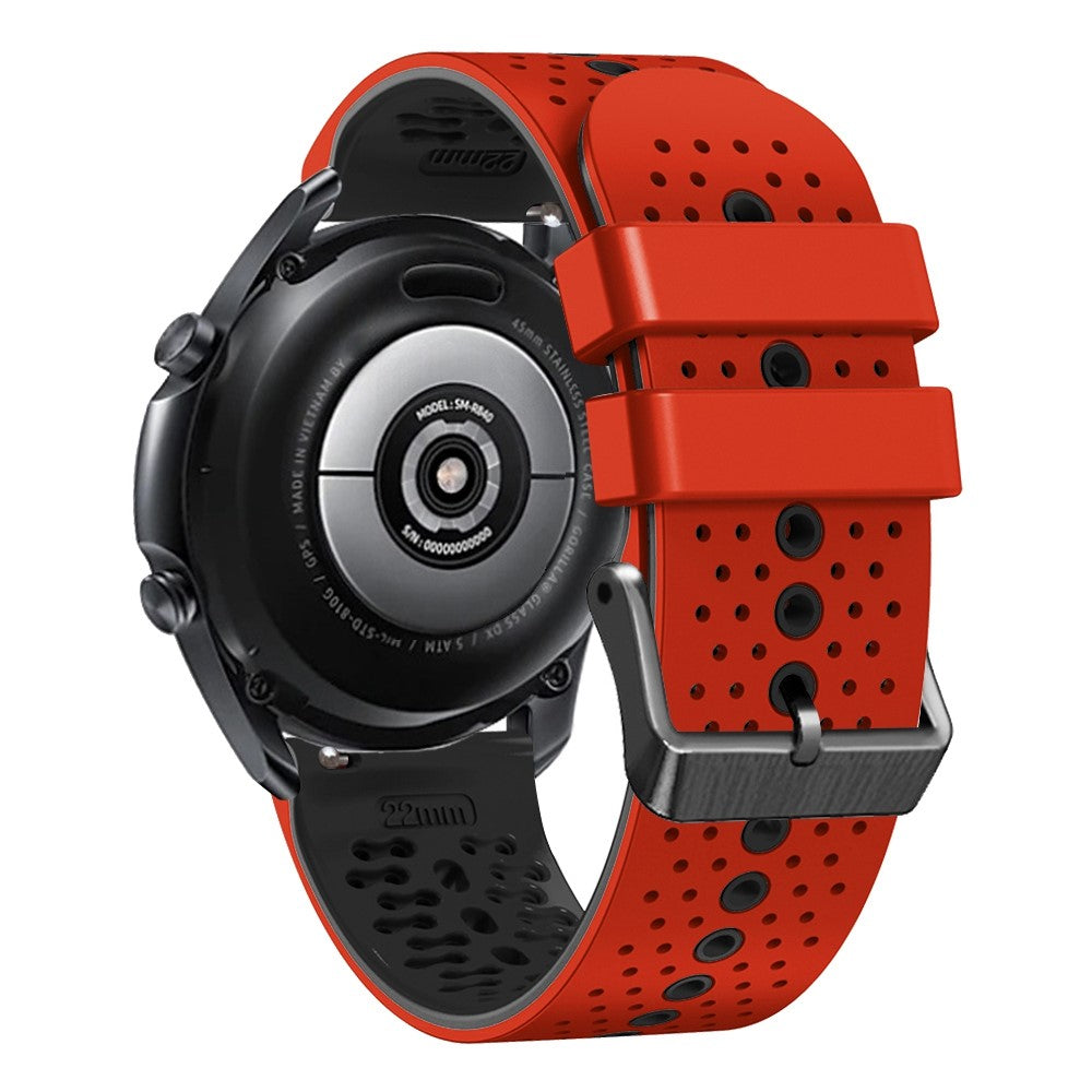 22mm Universal dual color watch strap - Red / Black#serie_8