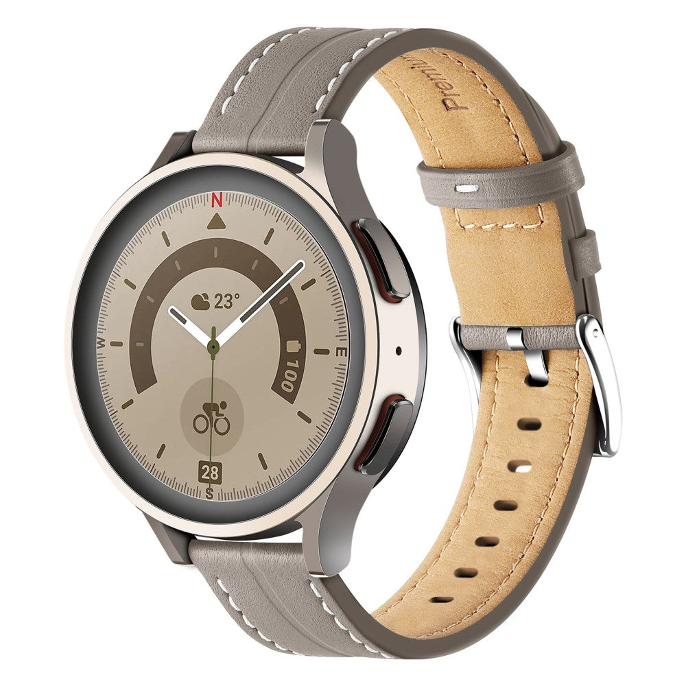 Vildt holdbart Universal Ægte læder Rem - Sølv#serie_7