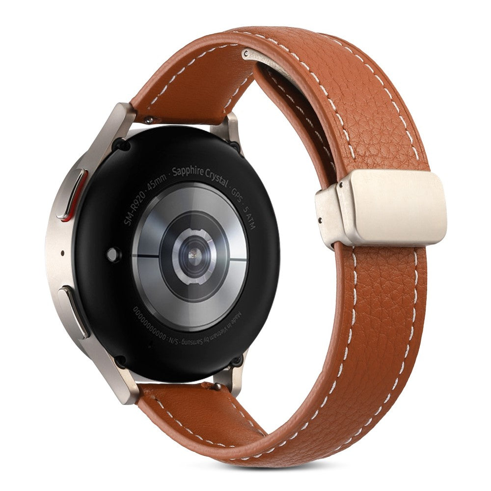 20mm Universal genuine leather watch strap - Brown#serie_2