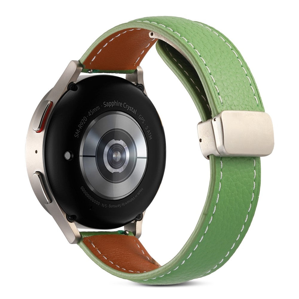 22mm Universal genuine leather watch strap - Green#serie_3