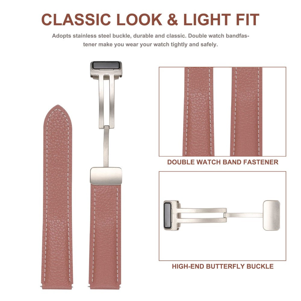 Elegant Universal Ægte læder Rem - Sølv#serie_8