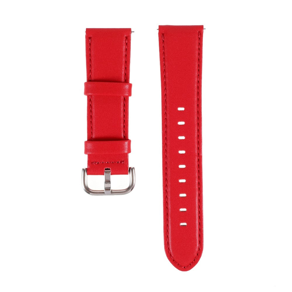 20mm Universal solid color leather watch strap - Red#serie_4