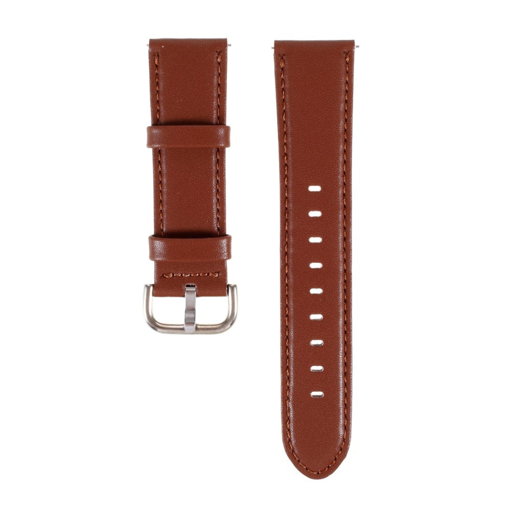 20mm Universal solid color leather watch strap - Brown#serie_6