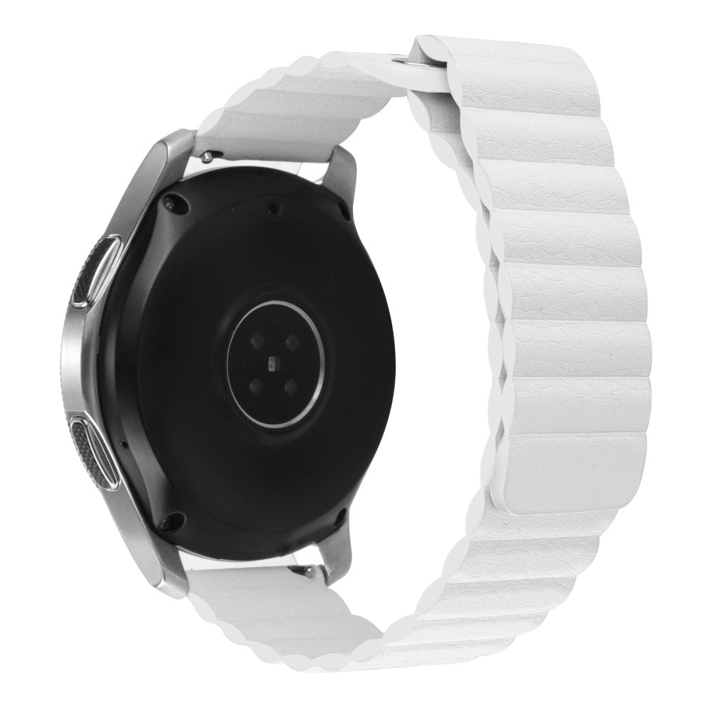 22mm Universal genuine leather watch strap - White#serie_3