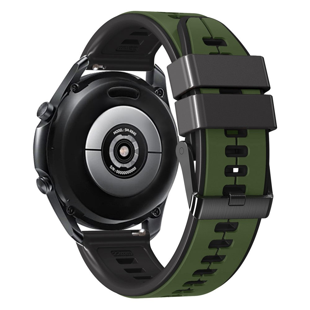 20mm Universal dual color silicone strap - Army Green / Black#serie_5