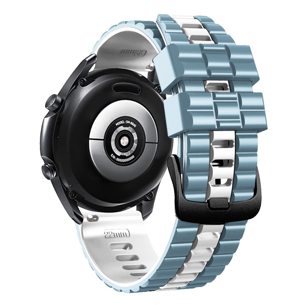 22mm Universal wave style strap - Blue / White#serie_5