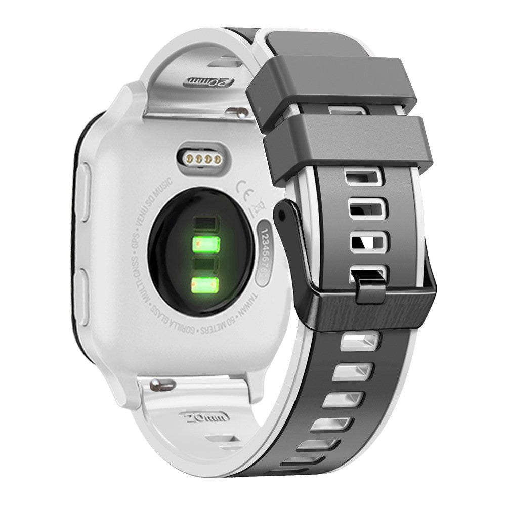 22mm Universal dual color silicone strap - Grey / White#serie_6