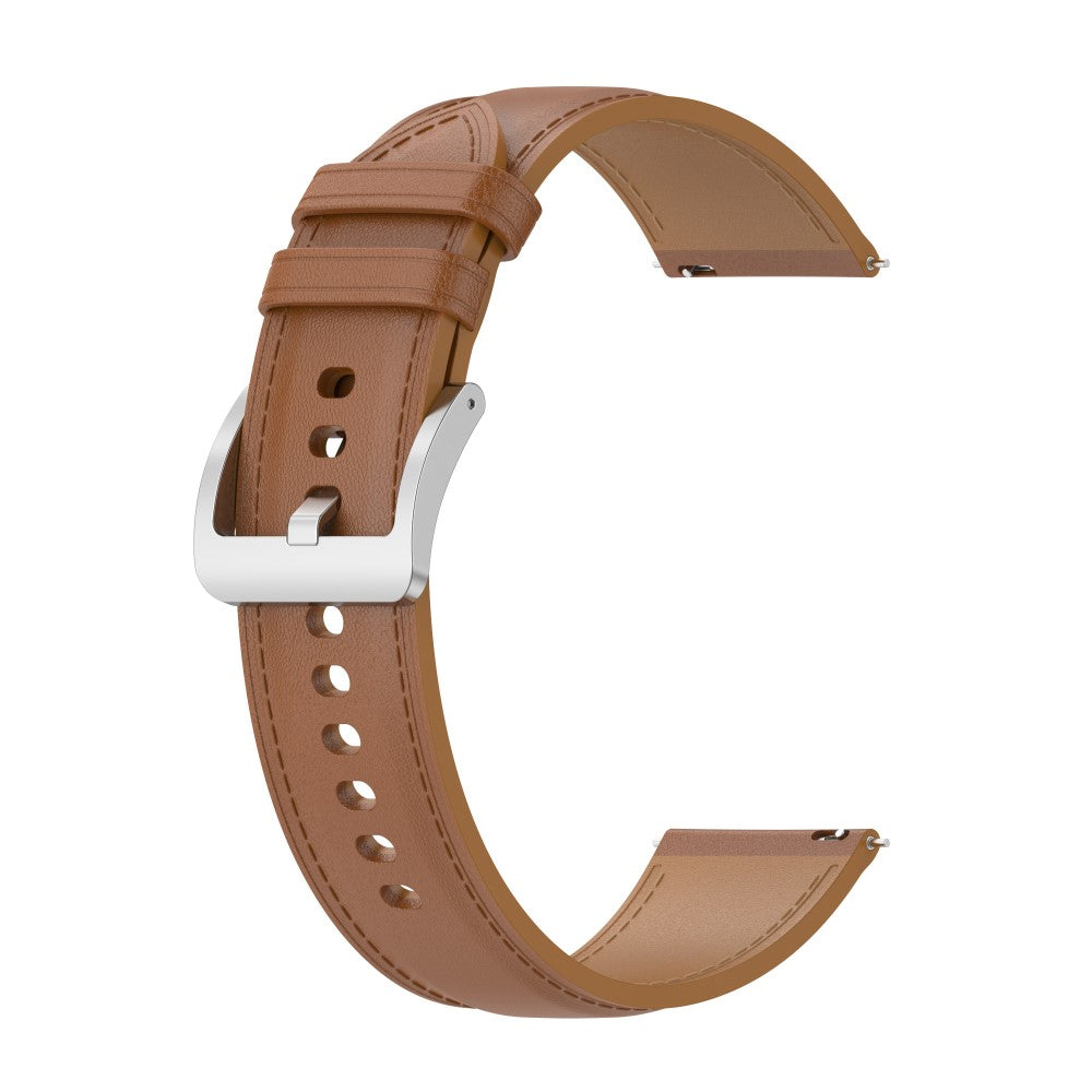 20mm Cowhide leather strap for Samsung / Garmin / Amazfit - Light Brown#serie_4