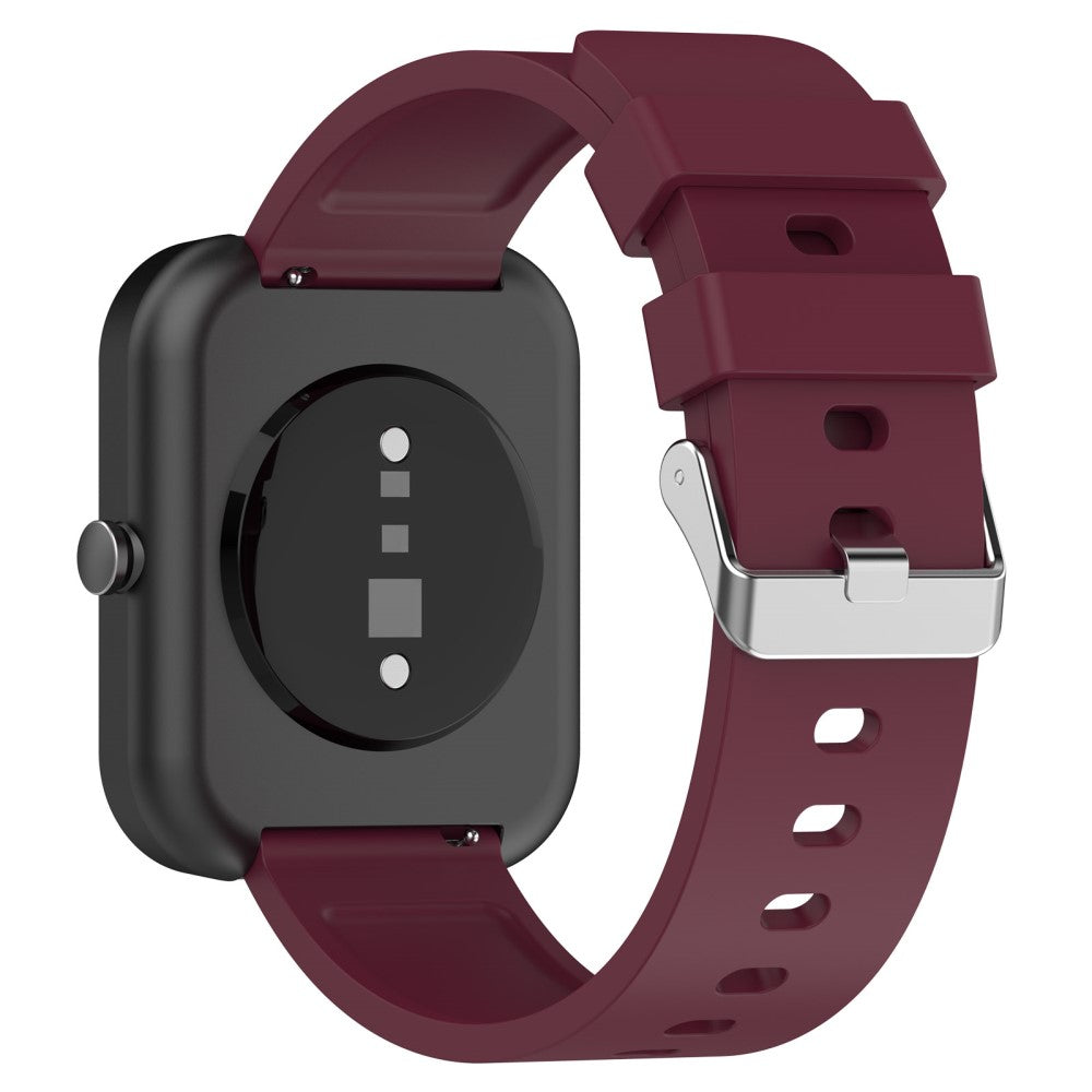 20mm Universal silicone strap with stainless steel buckle - Wine Red#serie_7
