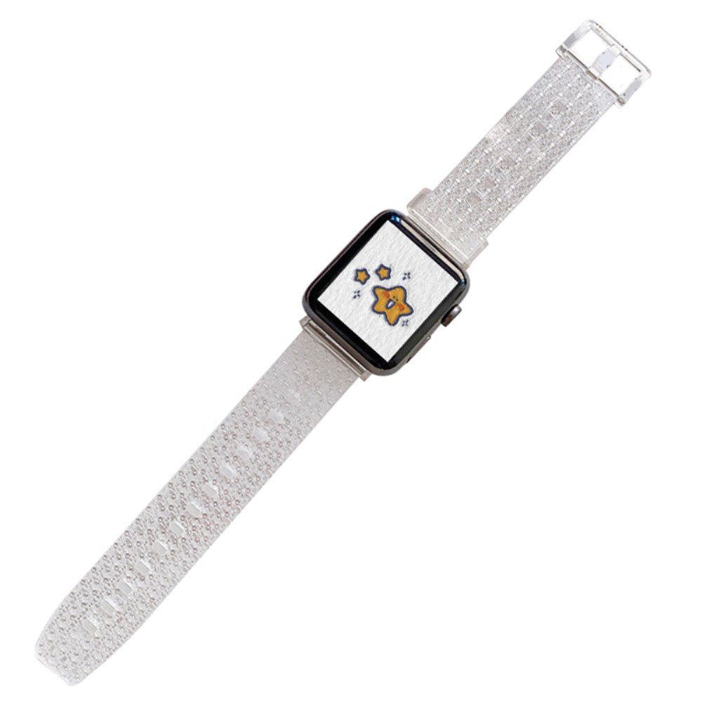 Super kรธnt Apple Watch Series 7 41mm Silikone Rem - Sรธlv#serie_072