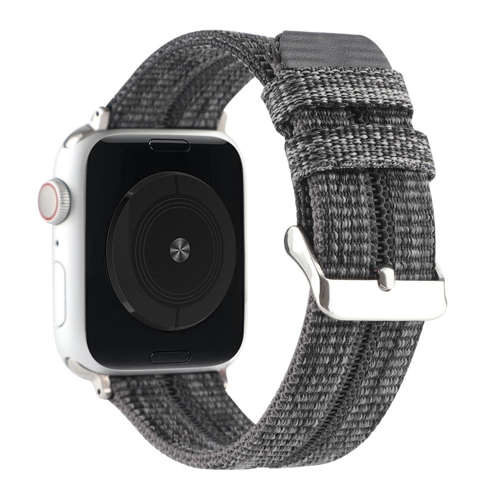 Rigtigt smuk Apple Watch Series 7 41mm Nylon Rem - Sรธlv#serie_1