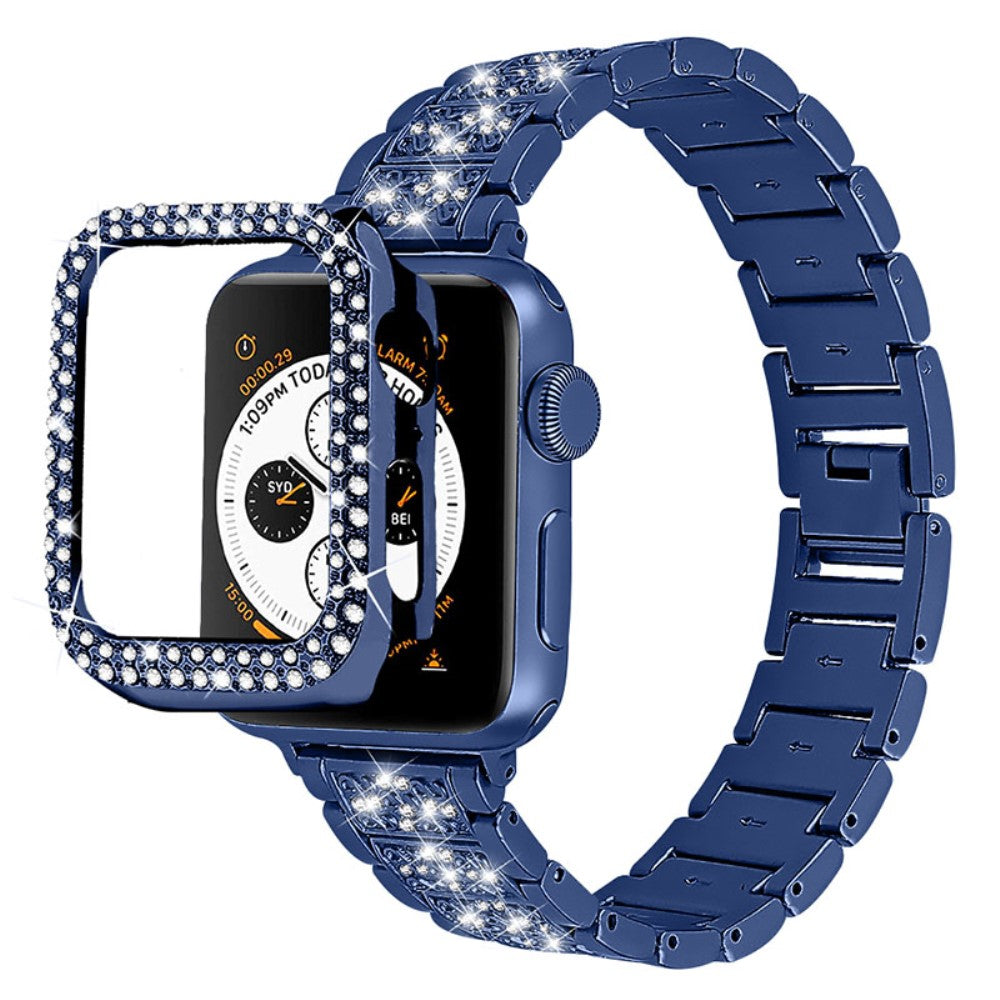 Apple Watch Series 7 41mm Metal Rem med Cover - Blรฅ#serie_1
