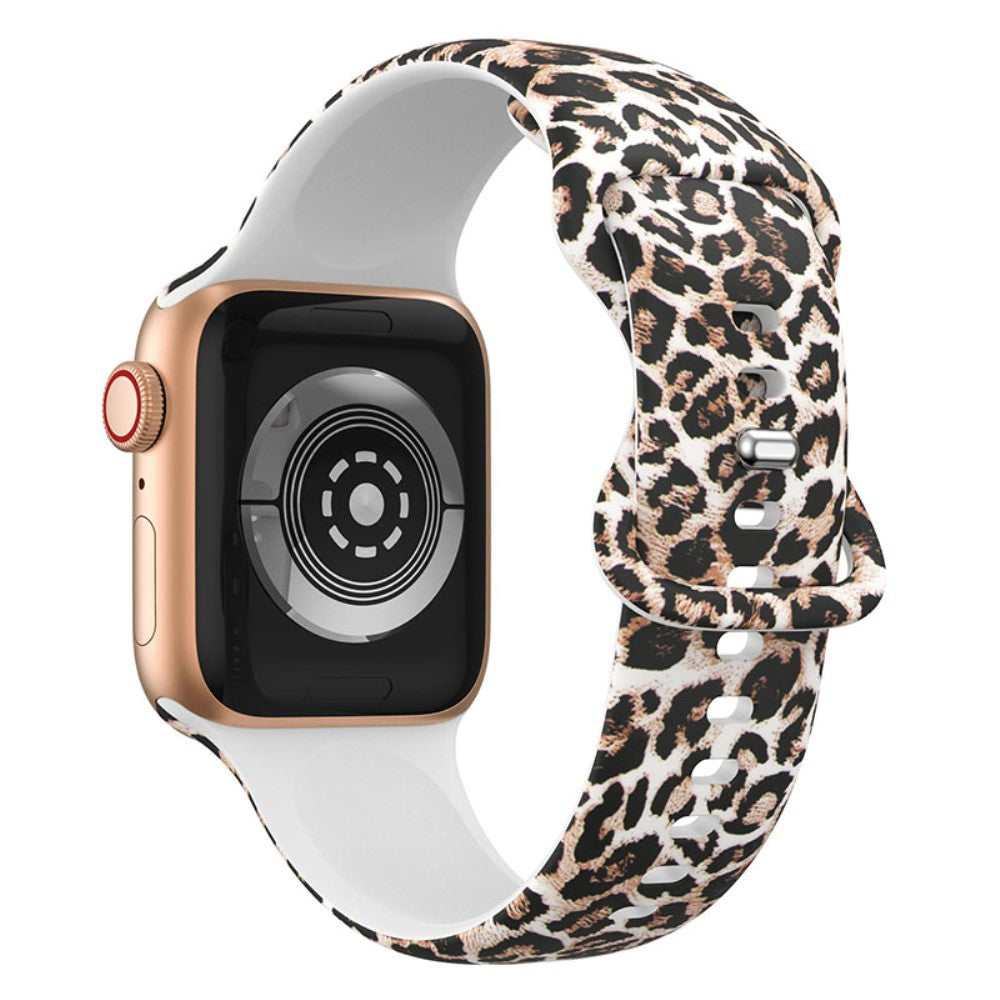 Vildt skรธn Apple Watch Series 7 41mm Silikone Rem - Brun#serie_1