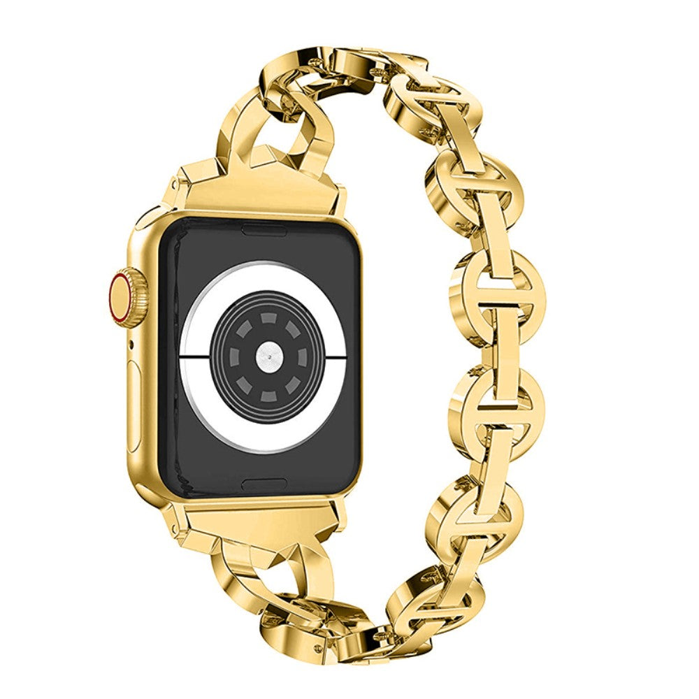 Kรธnt Apple Watch Series 7 41mm Metal og Rhinsten Rem - Guld#serie_1