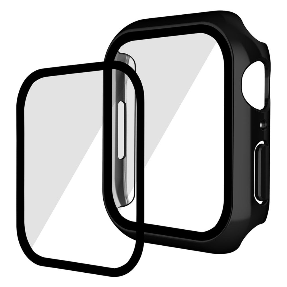 Godt Apple Watch Series 7 41mm Cover med Skรฆrmbeskytter i Plastik og Hรฆrdet Glas - Gennemsigtig#serie_1