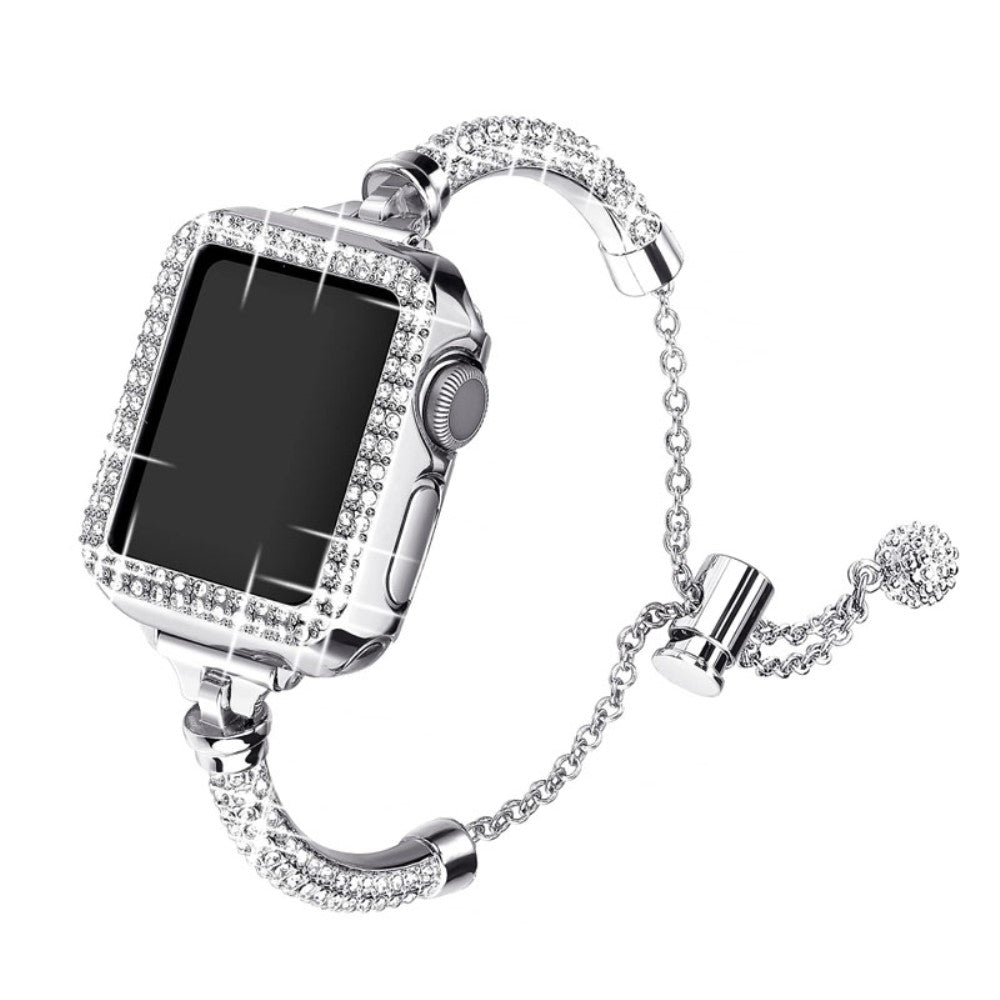 Eminent Apple Watch Series 7 41mm Metal og Rhinsten Rem - Sรธlv#serie_158