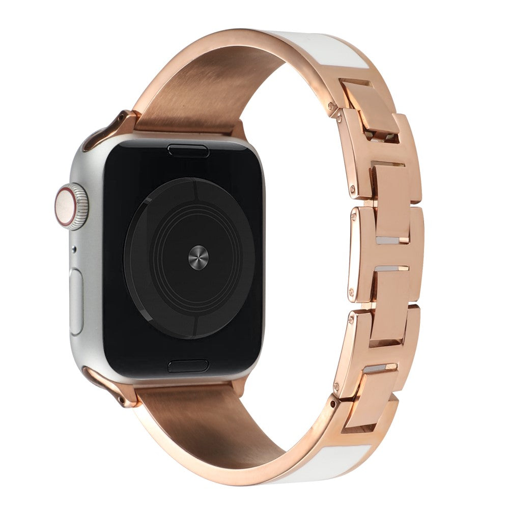 Super skรธn Apple Watch Series 7 41mm Metal Rem - Hvid#serie_1