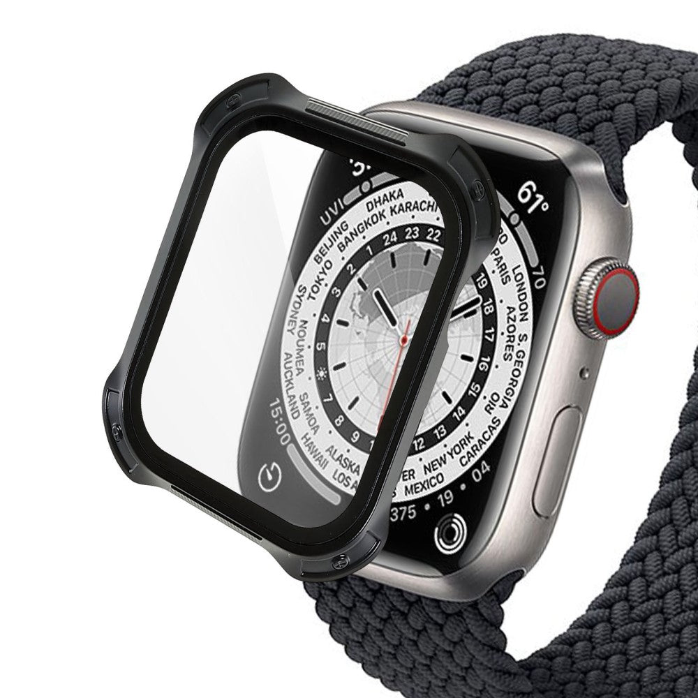 Meget Godt Apple Watch Series 7 41mm Cover med Skรฆrmbeskytter i Plastik og Hรฆrdet Glas - Gennemsigtig#serie_191
