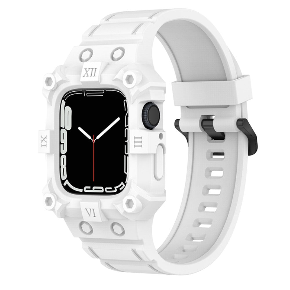 Super skรธn Apple Watch Series 7 41mm Silikone Rem - Hvid#serie_1