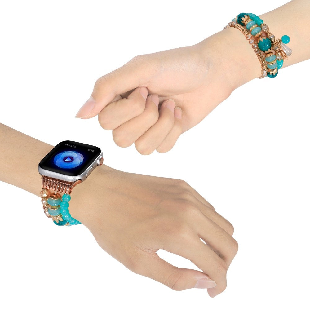 Vildt kรธnt Apple Watch Series 7 41mm Rhinsten Rem - Blรฅ#serie_1