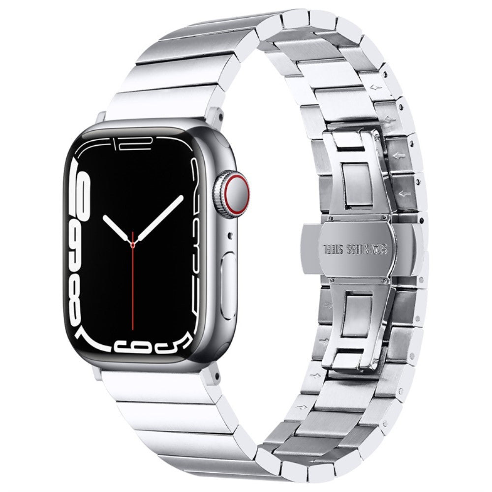 Rigtigt fint Apple Watch Series 7 41mm Metal Rem - Sรธlv#serie_221