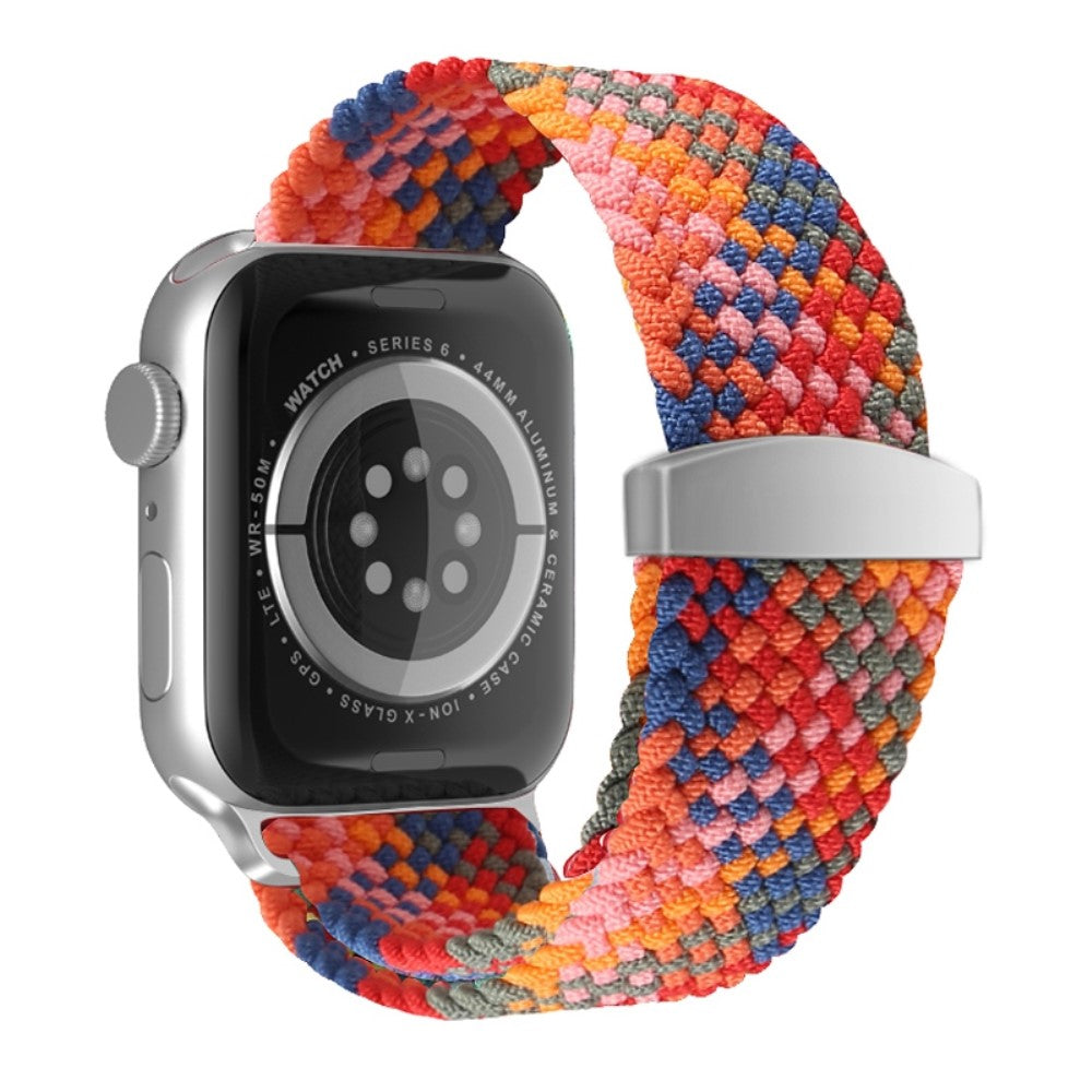 Super skรธn Apple Watch Series 7 41mm Nylon Rem - Flerfarvet#serie_1