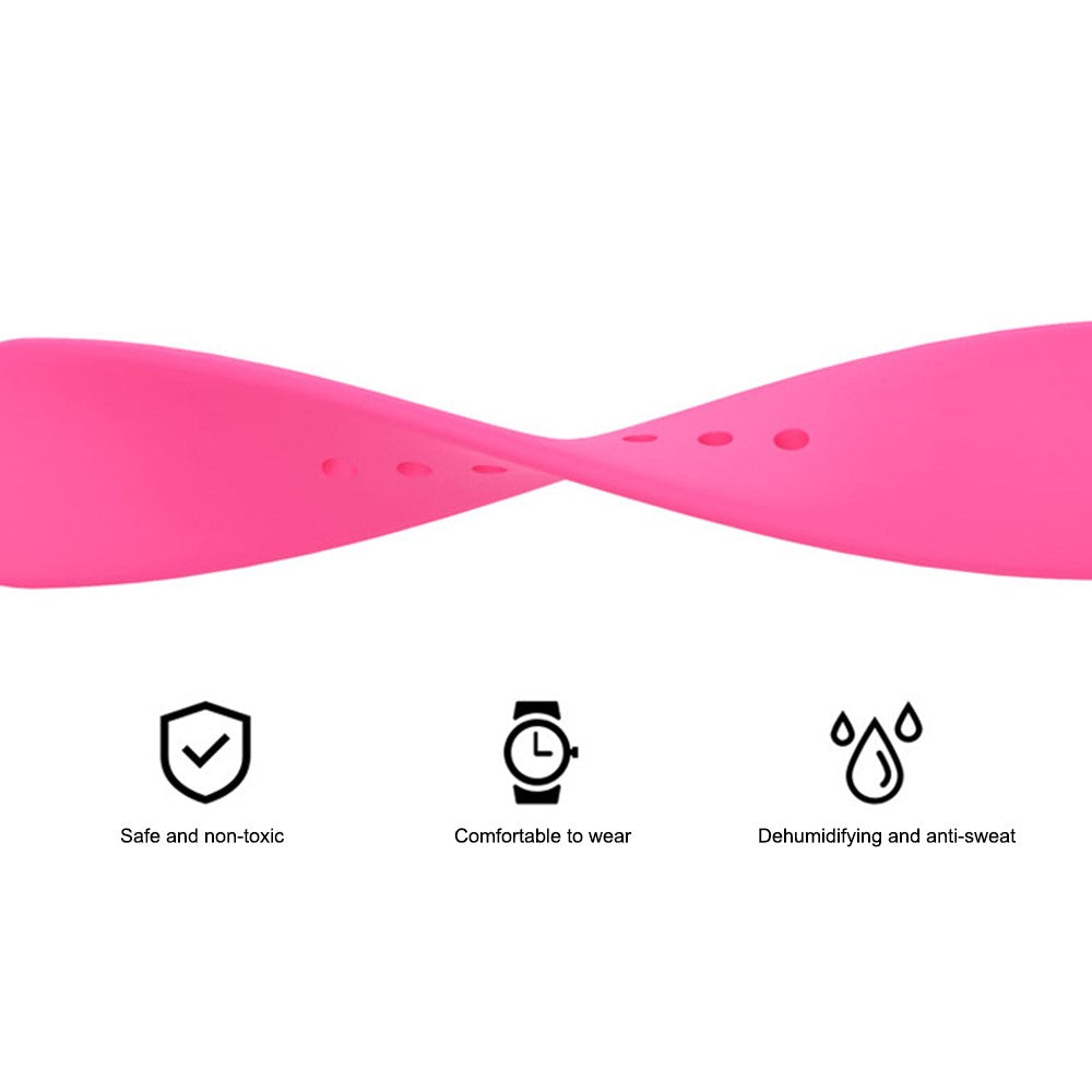 Rigtigt fed Universal Apple Silikone Urrem - Pink#serie_13