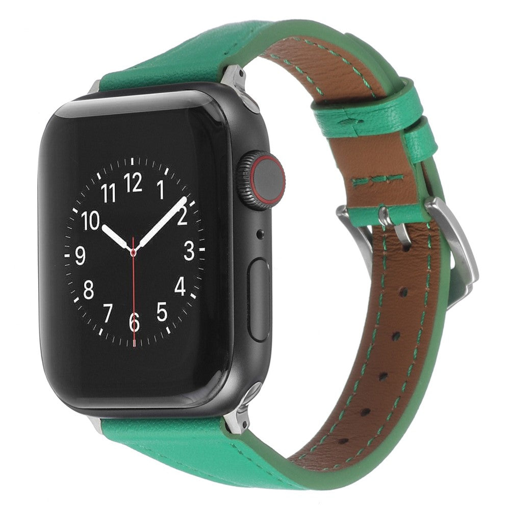 Flot Universal Apple Ægte læder Urrem - Grøn#serie_3