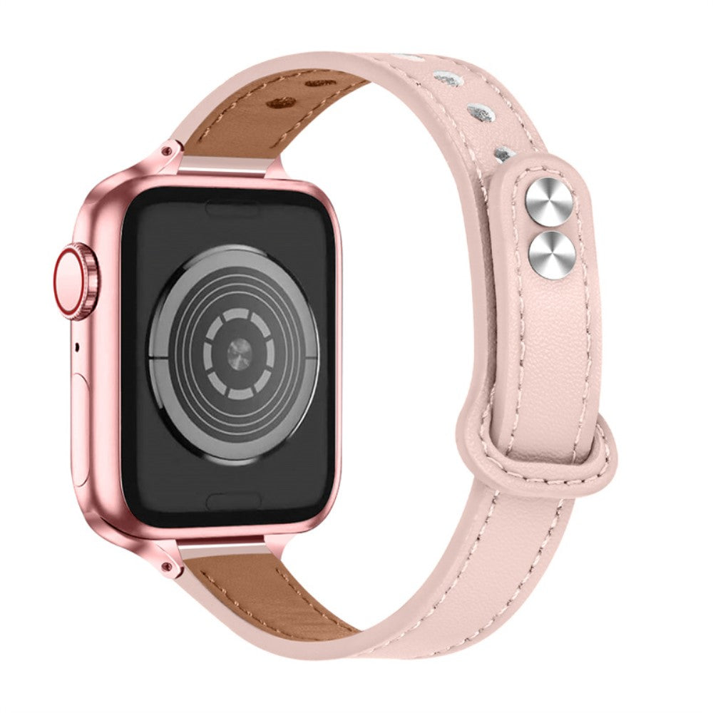 Nydelig Universal Apple Ægte læder Rem - Pink#serie_4