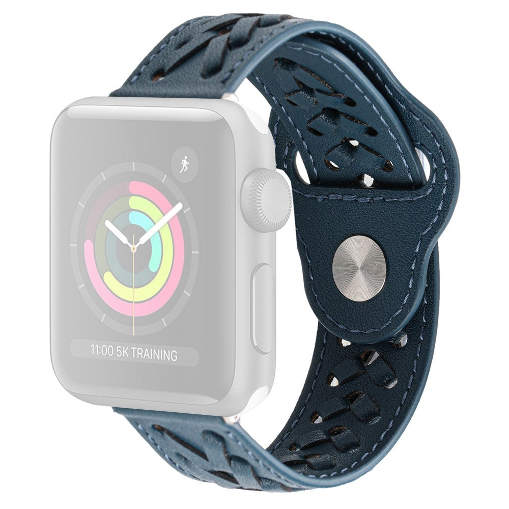 Vildt cool Universal Apple รgte lรฆder Rem - Blรฅ#serie_3