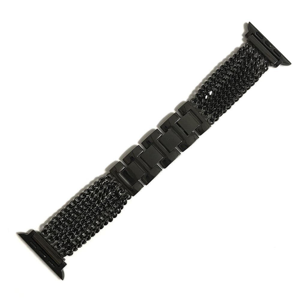 Meget slidstærk Universal Apple Metal Rem - Sort#serie_4