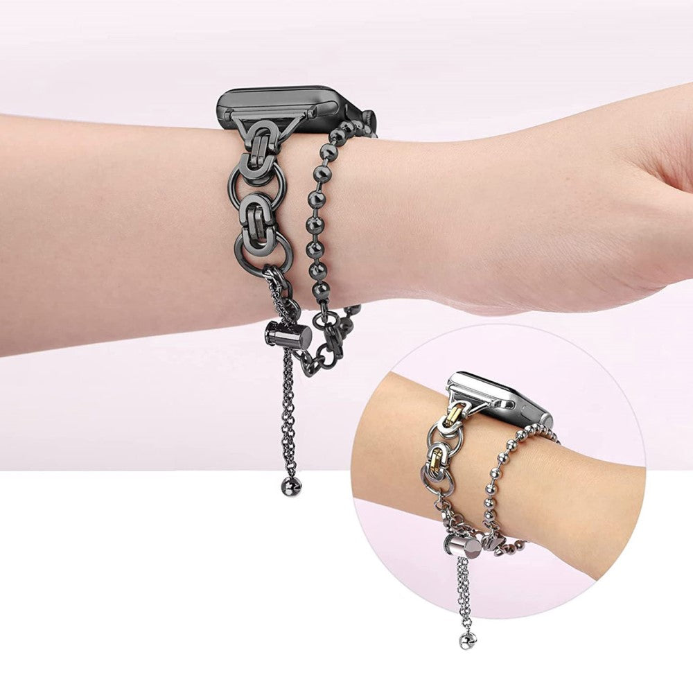 Meget holdbart Universal Apple Metal Urrem - Sort#serie_1