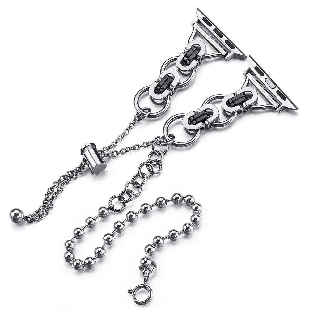 Meget holdbart Universal Apple Metal Urrem - Sort#serie_3