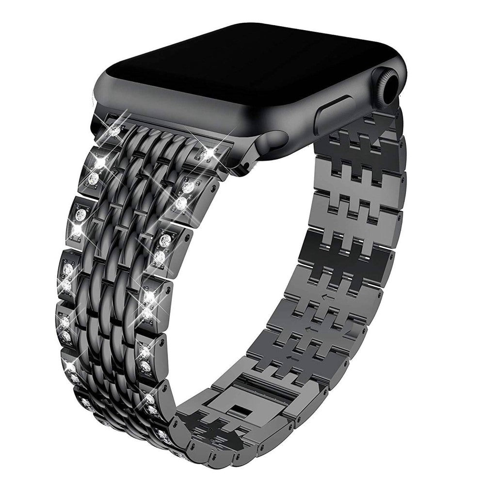 Vildt kønt Universal Apple Metal og Rhinsten Rem - Sort#serie_2