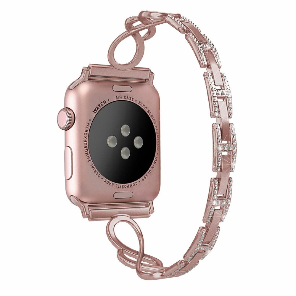 Helt vildt pรฆnt Universal Apple Metal og Rhinsten Rem - Pink#serie_1