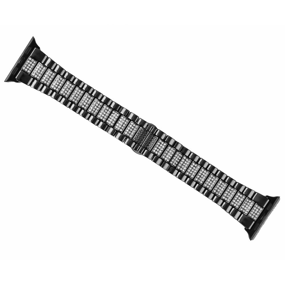 Helt vildt slidstærk Universal Apple Metal og Rhinsten Rem - Sort#serie_3