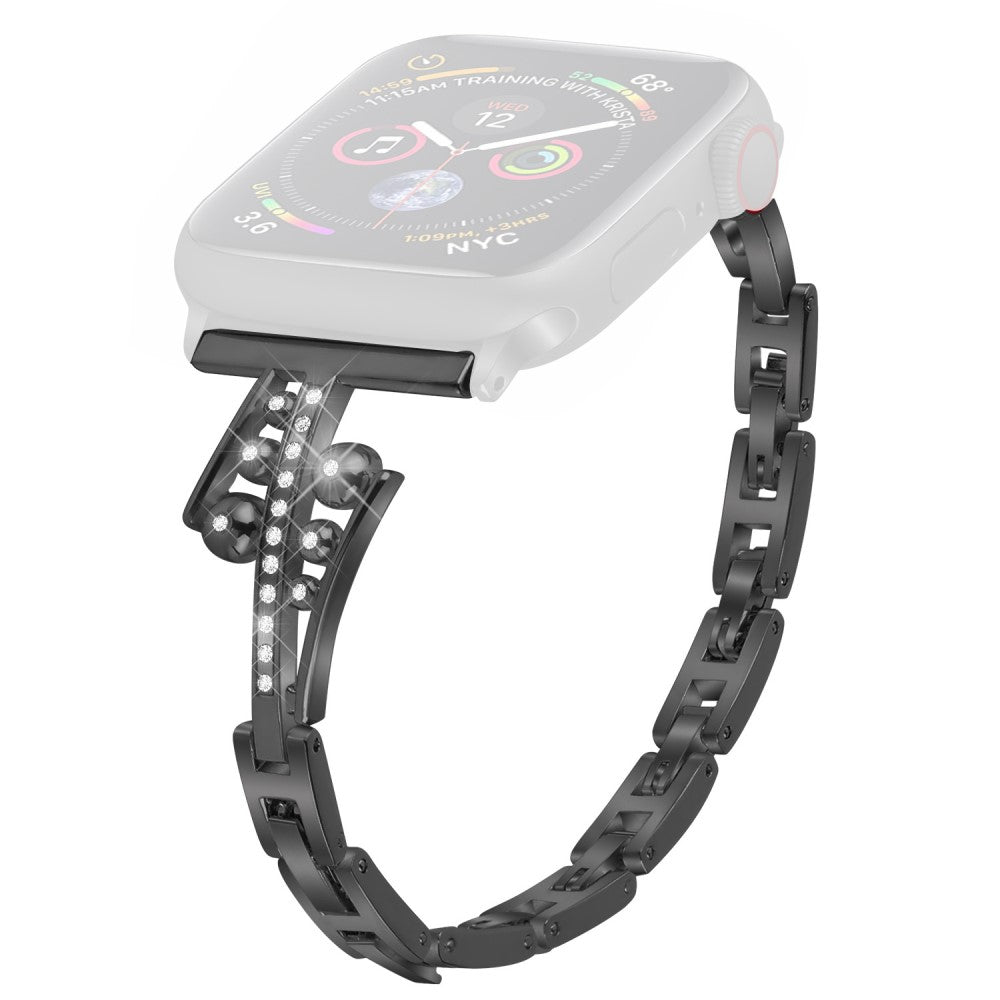 Helt vildt pรฆnt Universal Apple Metal og Rhinsten Rem - Sort#serie_1