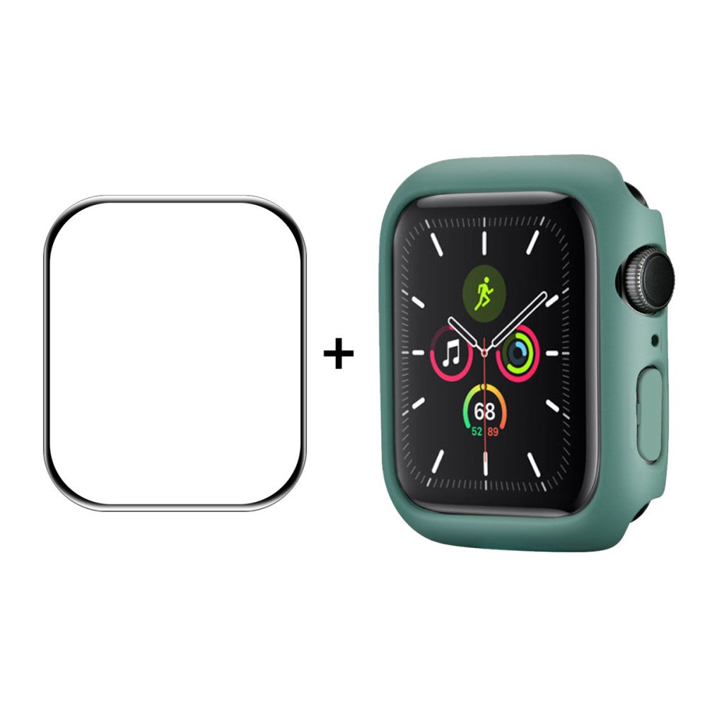 Godt Apple Watch Series 7 45mm Cover med Skรฆrmbeskytter i Hรฆrdet Glas - Grรธn#serie_1