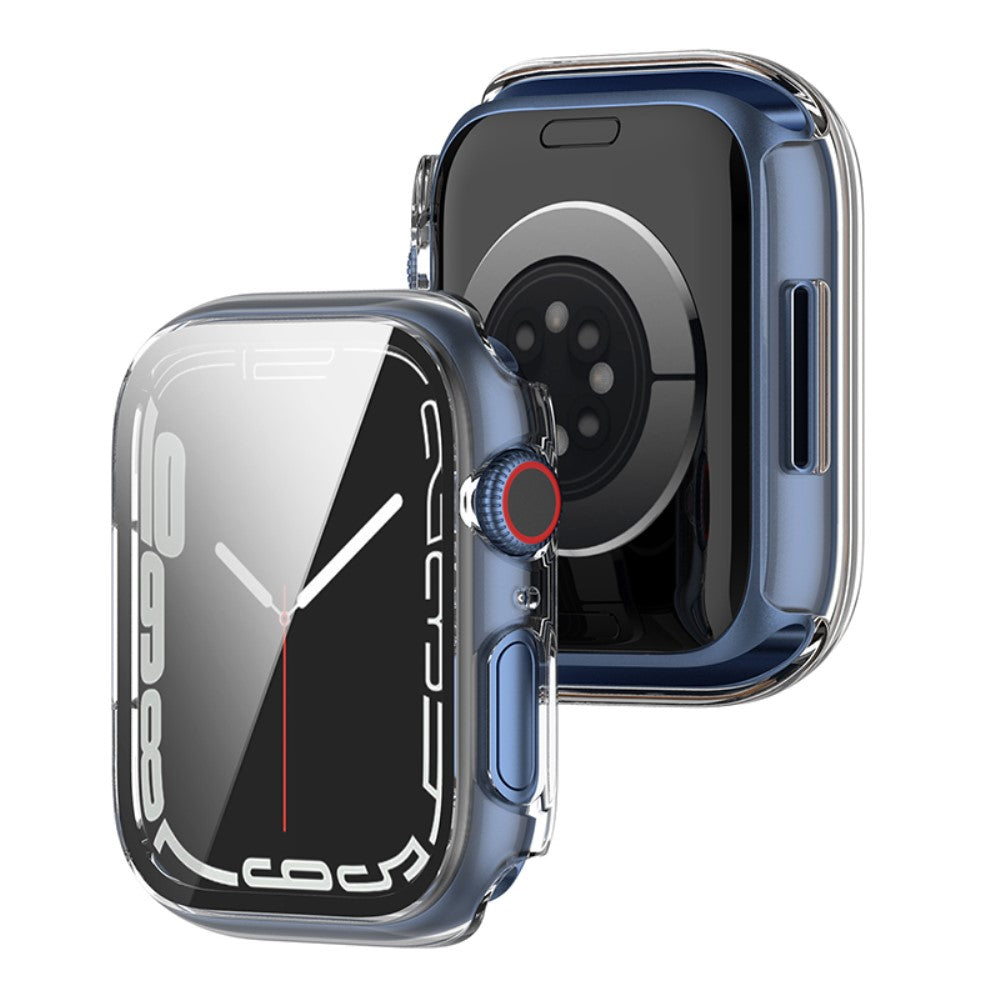 Vildt Godt Apple Watch Series 7 45mm Cover med Skรฆrmbeskytter i Plastik og Hรฆrdet Glas - Gennemsigtig#serie_030