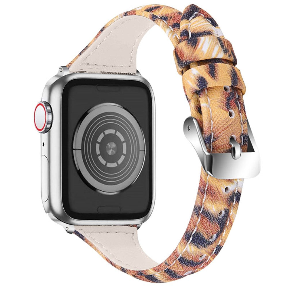 Meget flot Apple Watch Series 7 45mm รgte lรฆder Rem - Flerfarvet#serie_1